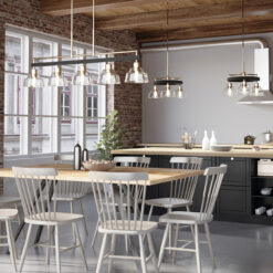 Kichler Eastmont 3 -Light Brushed Nickel Clear glass Steel Chandelier