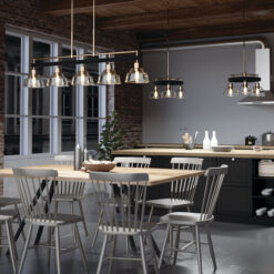 Kichler Eastmont 3 -Light Brushed Nickel Clear glass Steel Chandelier