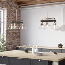 Kichler Eastmont 3 -Light Brushed Nickel Clear glass Steel Chandelier
