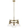 Kichler Eastmont 3 -Light Brushed Gold Clear glass Steel Chandelier