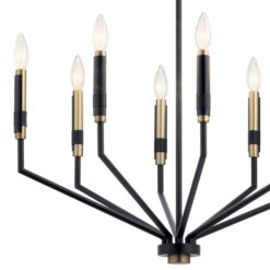 Kichler Armand 8 -Light Black Metal Chandelier