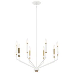 Kichler Armand 8 -Light Brushed White Steel Chandelier