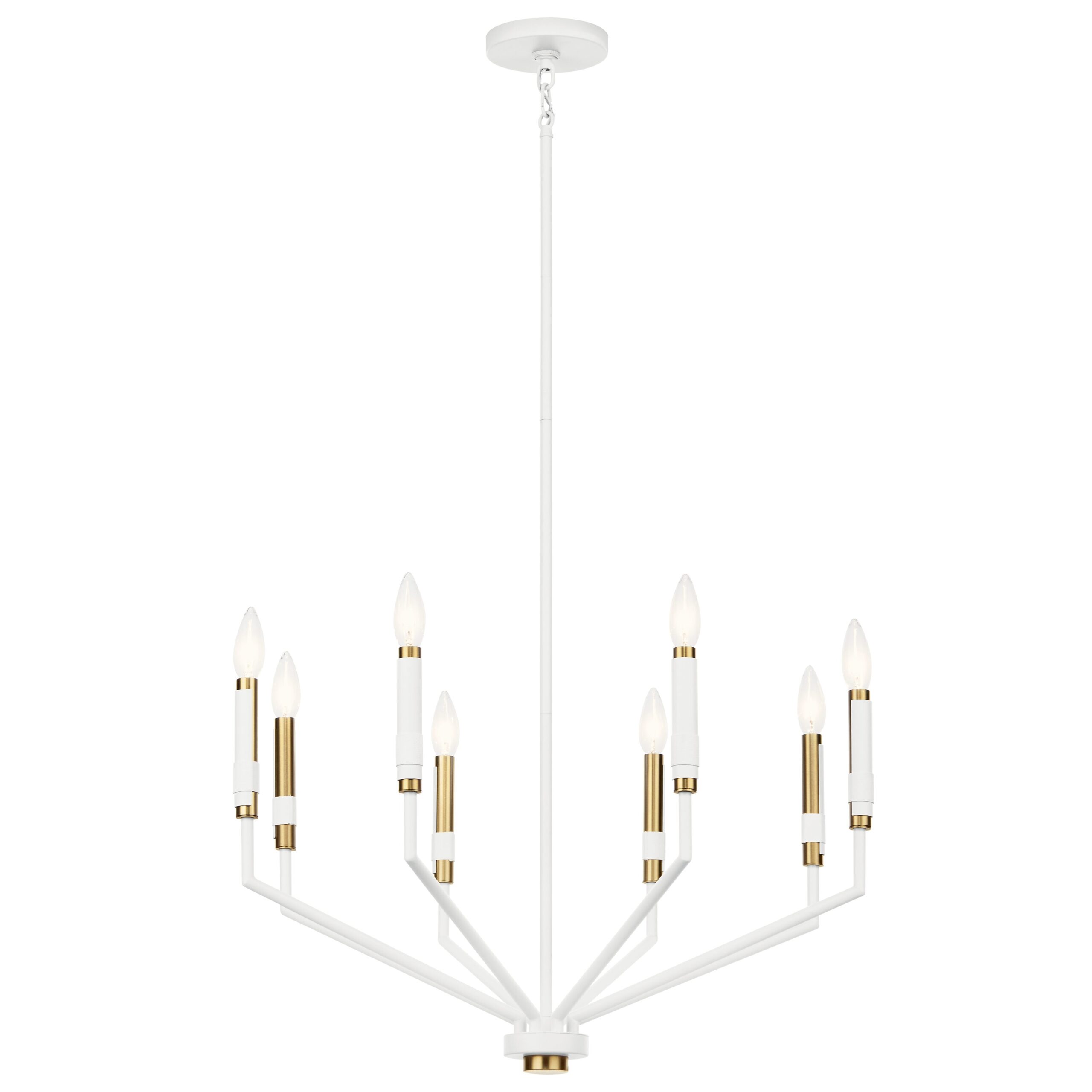 Kichler Armand 8 -Light Brushed White Steel Chandelier