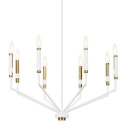 Kichler Armand 8 -Light Brushed White Steel Chandelier