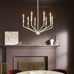 Kichler Armand 8 -Light Brushed White Steel Chandelier
