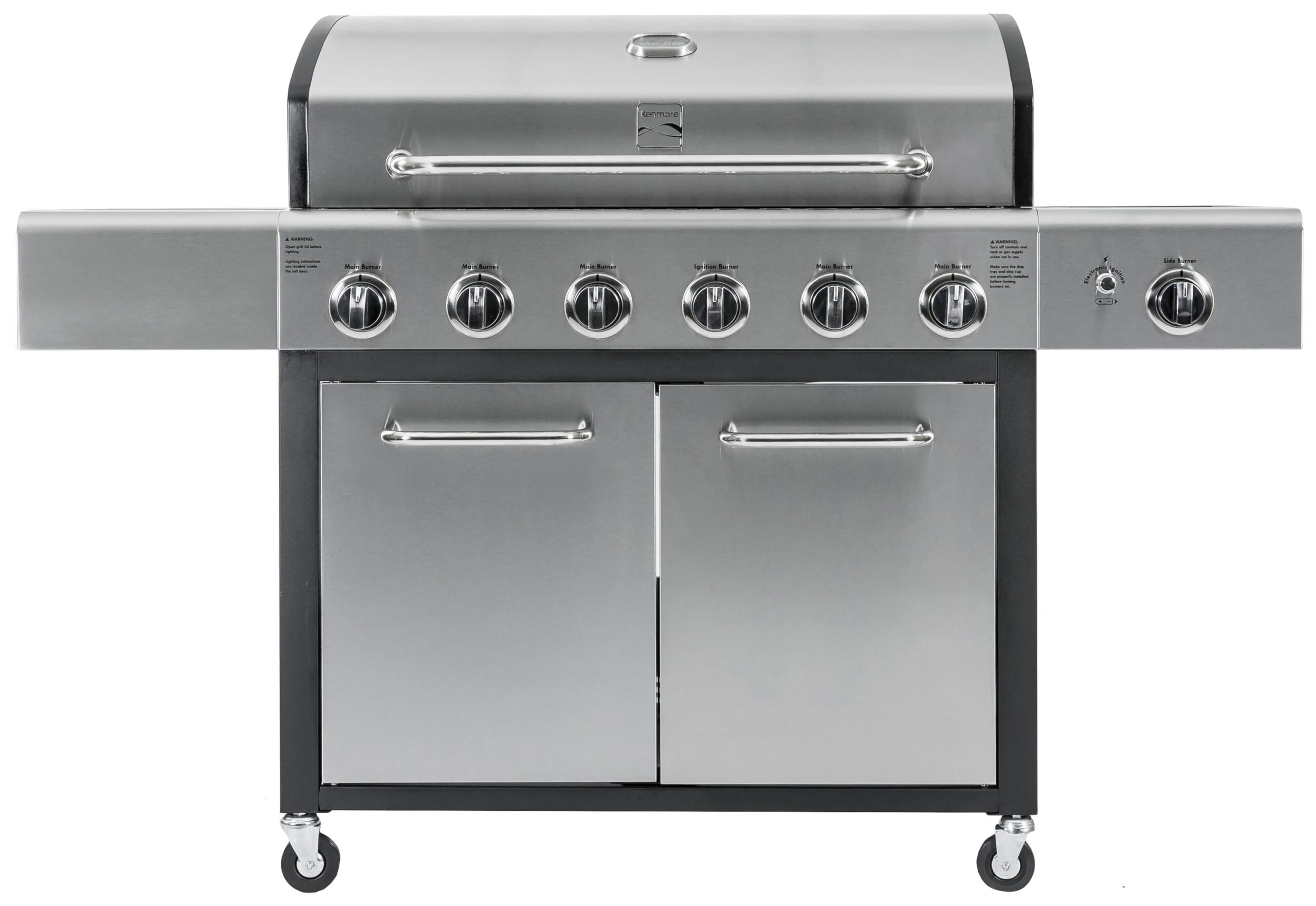 Kenmore Stainless steel 6 -Burner Liquid Propane Gas Grill 1 -Side Burner