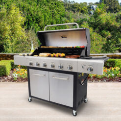 Kenmore Stainless steel 6 -Burner Liquid Propane Gas Grill 1 -Side Burner
