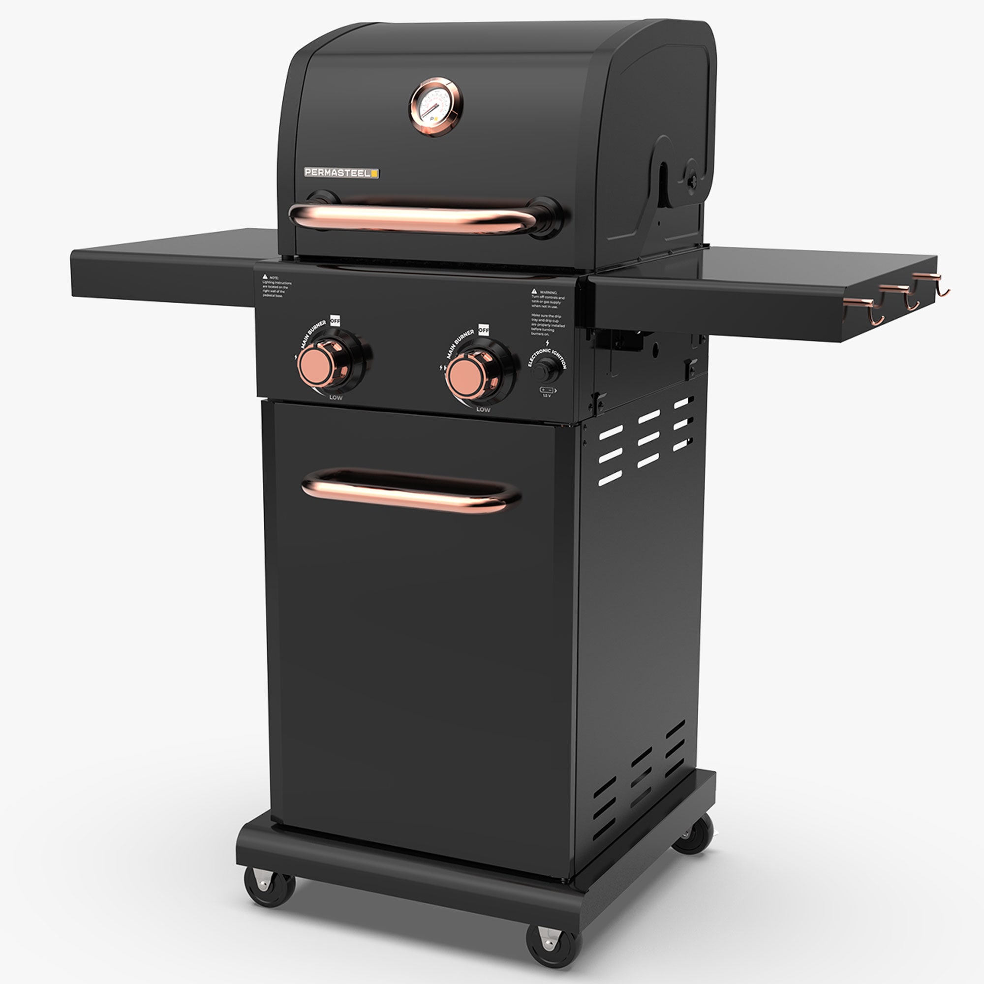 Permasteel Black with Copper Accent 2 -Burner Liquid Propane Gas Grill