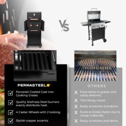 Permasteel Black with Copper Accent 2 -Burner Liquid Propane Gas Grill