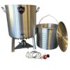 High Performance Cookers 100 Quart 3 -Burner Propane Manual Aluminized steel Boiler