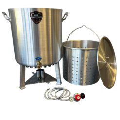 High Performance Cookers 100 Quart 3 -Burner Propane Manual Aluminized steel Boiler