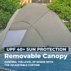 Bestway Steel Pro MAX 13ft x 42 Inch Round Above Ground Pool Set with Canopy and Ladder