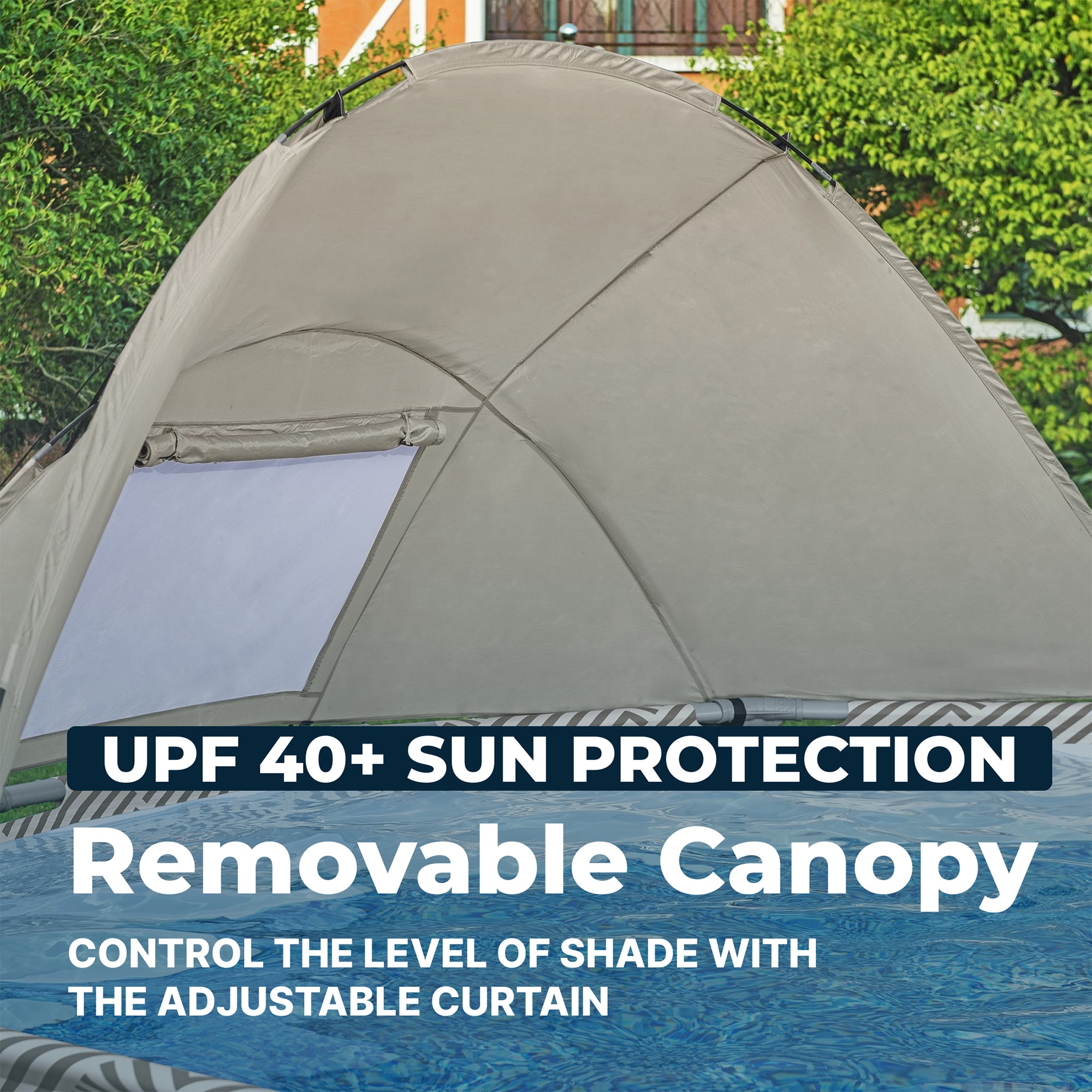 Bestway Steel Pro MAX 13ft x 42 Inch Round Above Ground Pool Set with Canopy and Ladder