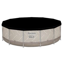 Bestway Steel Pro MAX 13ft x 42 Inch Round Above Ground Pool Set with Canopy and Ladder