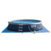 Intex 15-ft x 15-ft x 42-in Inflatable top ring Round Above-Ground Pool with Filter Pump with Ground Cloth with Pool Cover with Ladder
