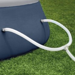 Intex 15-ft x 15-ft x 42-in Inflatable top ring Round Above-Ground Pool with Filter Pump with Ground Cloth with Pool Cover with Ladder