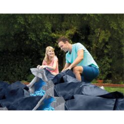 Intex 15-ft x 15-ft x 42-in Inflatable top ring Round Above-Ground Pool with Filter Pump with Ground Cloth with Pool Cover with Ladder