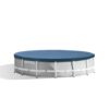 Intex 15-ft x 15-ft x 42-in Metal frame Round Above-Ground Pool with Filter Pump with Ground Cloth with Pool Cover with Ladder