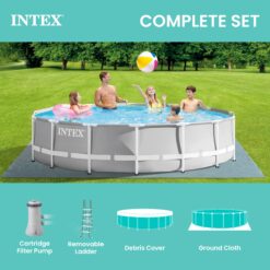 Intex 26723EH 15ft x 42in Prism Frame Above Ground Swimming Pool Set with Filter