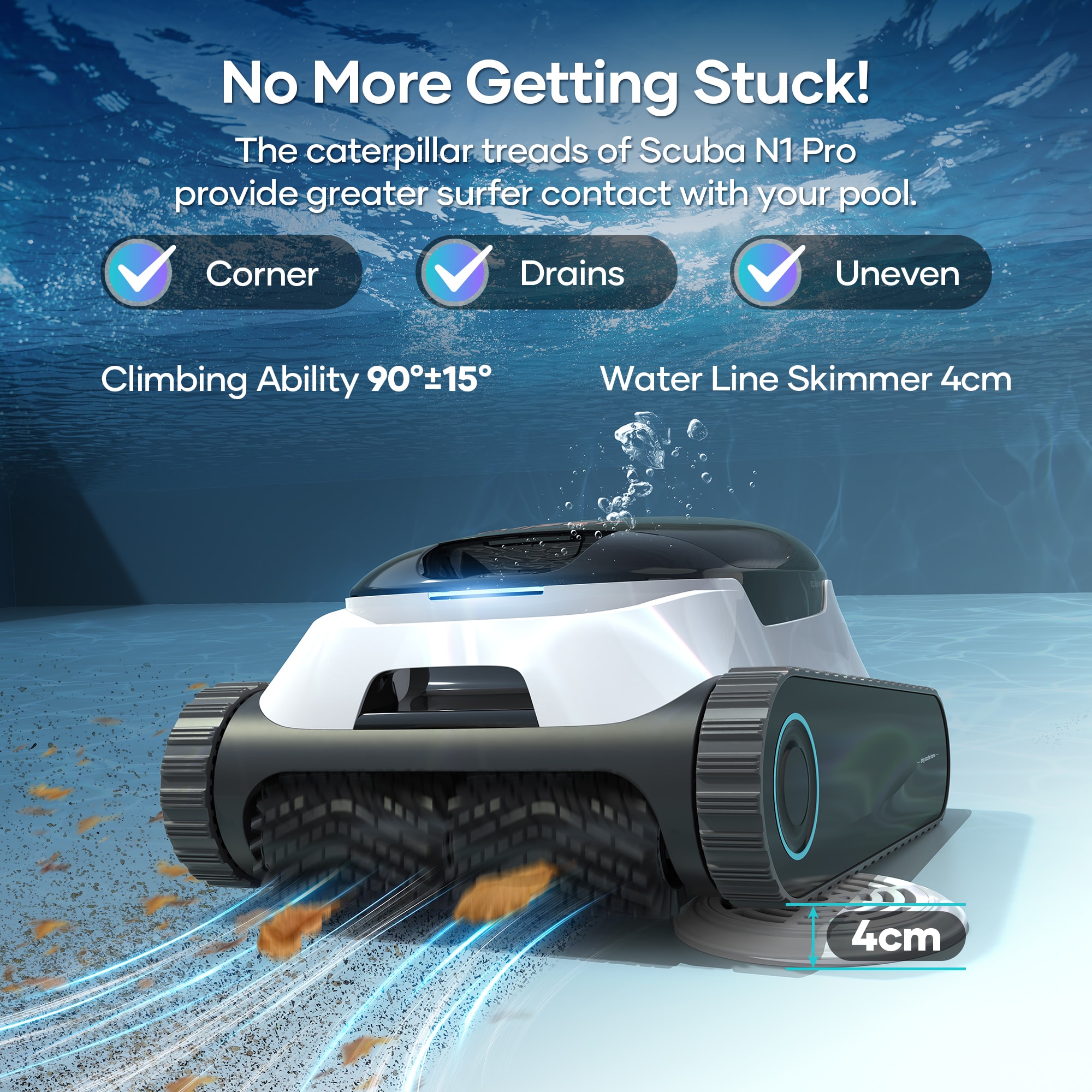 Aiper Scuba N1 Plus Cordless 6.1-in Robotic Pool Vacuum