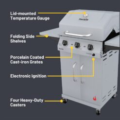 Charbroil Performance Series Clay 3 -Burner Liquid Propane Gas Grill