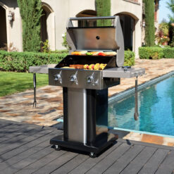 Permasteel Black 3 -Burner Liquid Propane Gas Grill