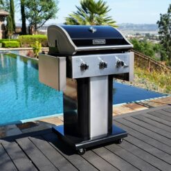 Permasteel Black 3 -Burner Liquid Propane Gas Grill