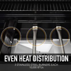 Permasteel Black 3 -Burner Liquid Propane Gas Grill