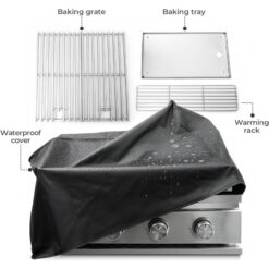 COWSAR Stainless steel 4 -Burner Liquid Propane Gas Grill