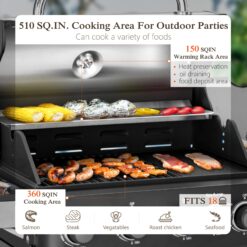 Sunshine Valley Gas Grill and Griddle Combo Black and Silver 4 -Burner Liquid Propane Gas Grill 1 -Side Burner