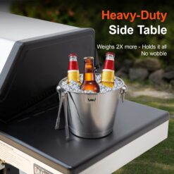 Brand-Man Grills BMMUST Polished Chrome 6 -Burner Infrared Liquid Propane Gas Grill 1 -Side Burner