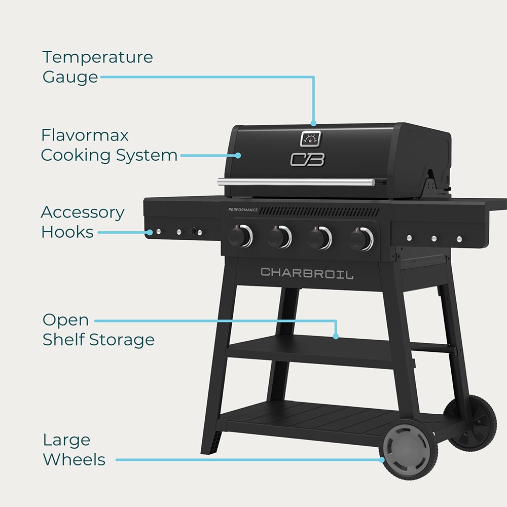 Charbroil Performance Series Black 4 -Burner Liquid Propane Gas Grill