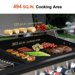 Brand-Man Grills BMMUST Polished Chrome 4 -Burner Infrared Liquid Propane Gas Grill 1 -Side Burner