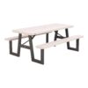 LIFETIME PRODUCTS 72-in Brown Resin Rectangle Folding Picnic Table