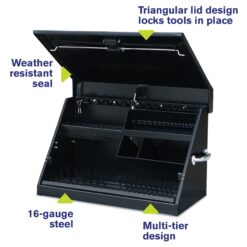 Montezuma Triangle 30.75-in W x 18.25-in H x 15.25-in D Steel Tool Chest ( Black )
