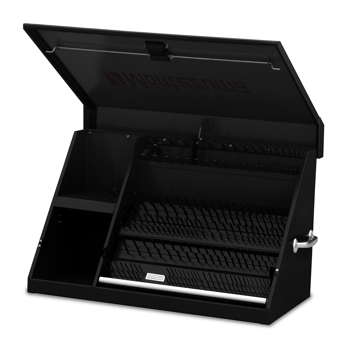 Montezuma Triangle 36.75-in W x 21.625-in H x 17.5-in D Steel Tool Chest ( Black )