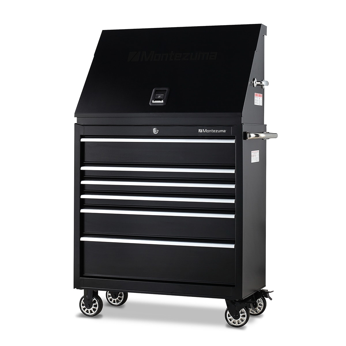 Montezuma Triangle 36.75-in W x 21.625-in H x 17.5-in D Steel Tool Chest ( Black )