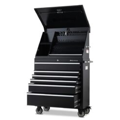 Montezuma Triangle 36.75-in W x 21.625-in H x 17.5-in D Steel Tool Chest ( Black )