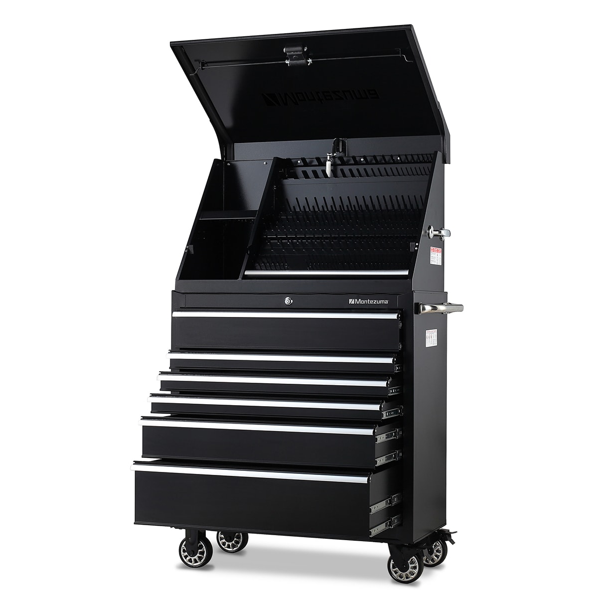 Montezuma Triangle 36.75-in W x 21.625-in H x 17.5-in D Steel Tool Chest ( Black )