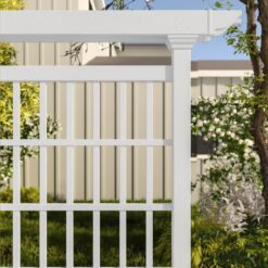 Vita Classic 80-in W x 90-in H White Vinyl/Polyresin Outdoor Privacy Screen