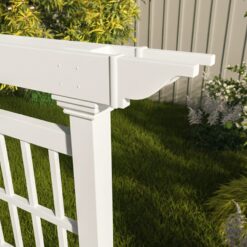 Vita Classic 80-in W x 90-in H White Vinyl/Polyresin Outdoor Privacy Screen