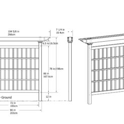 Vita Classic 80-in W x 90-in H White Vinyl/Polyresin Outdoor Privacy Screen