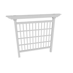 Vita Classic 80-in W x 90-in H White Vinyl/Polyresin Outdoor Privacy Screen