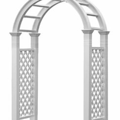Vita 2.3-ft W x 8.5-ft H Arched CLASSIC White collection PVC Garden Arbor