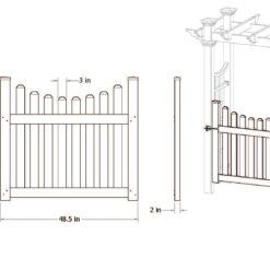 Vita 2.3-ft W x 8.5-ft H Arched CLASSIC White collection PVC Garden Arbor