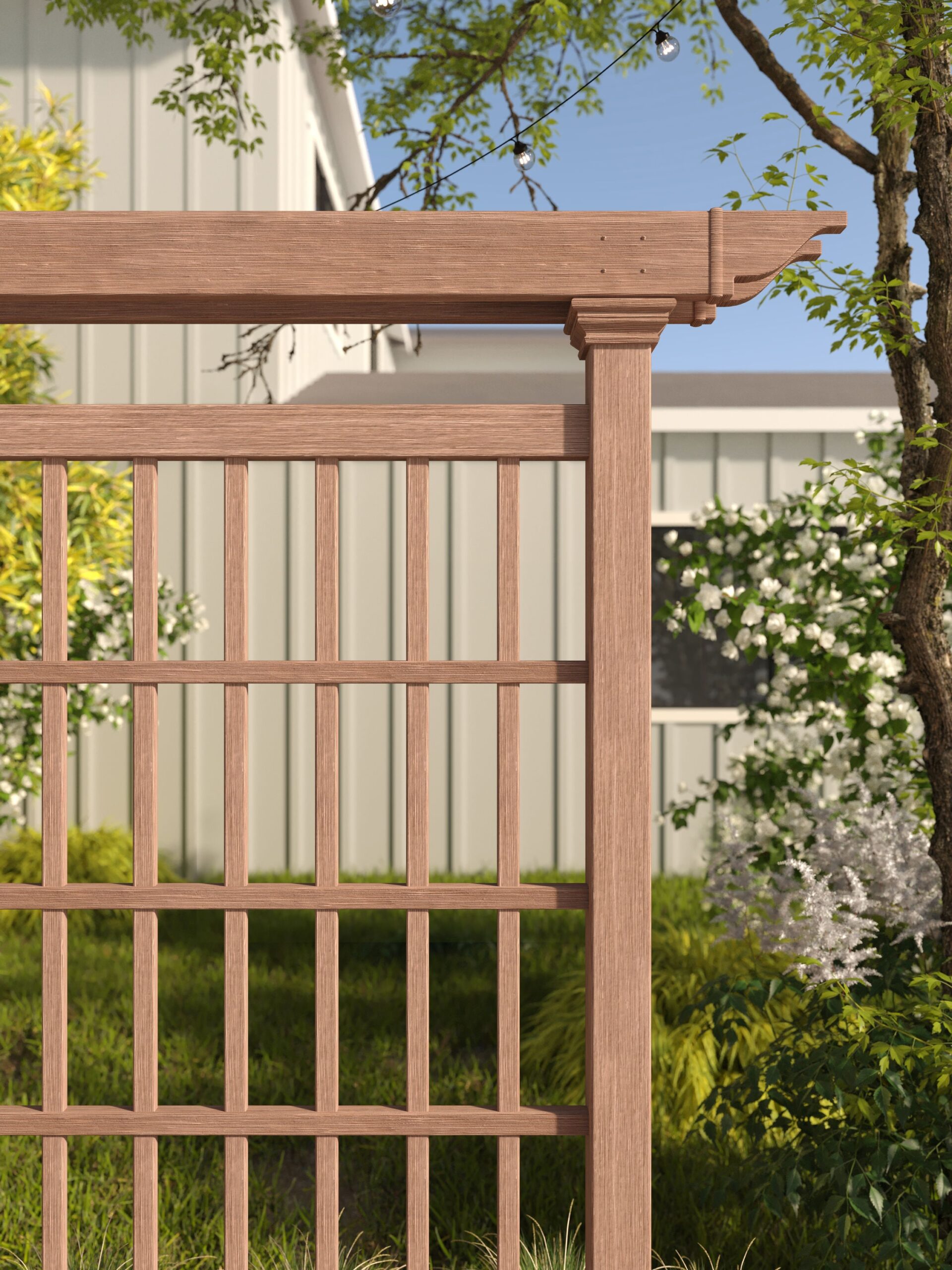 Vita Urban 80-in W x 90-in H Brown Vinyl Outdoor Privacy Screen