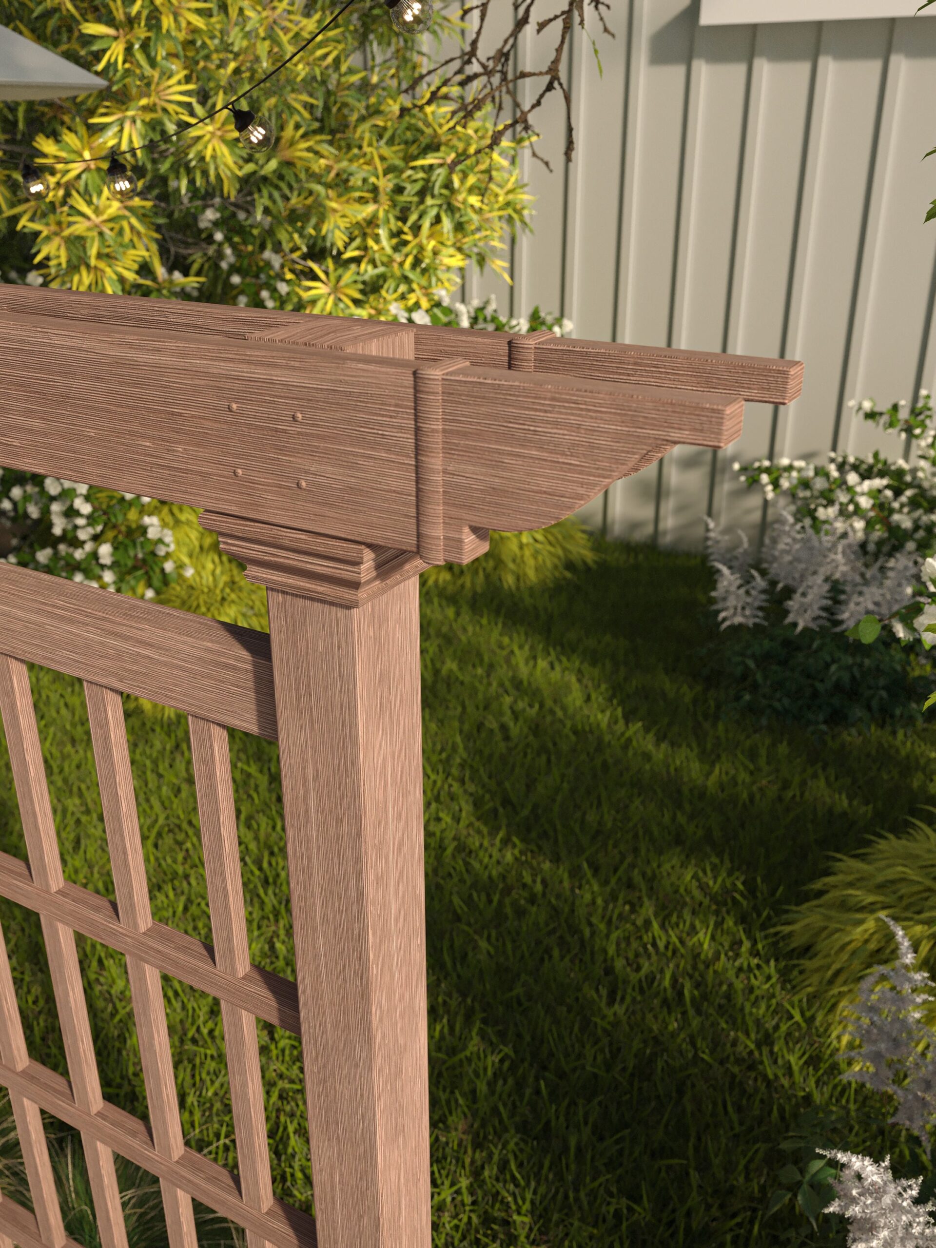 Vita Urban 80-in W x 90-in H Brown Vinyl Outdoor Privacy Screen