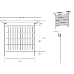 Vita Urban 80-in W x 90-in H Brown Vinyl Outdoor Privacy Screen