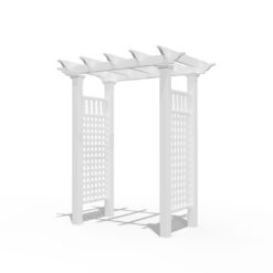 Vita Classic 4.83-ft W x 7.21-ft H Flat White PVC Garden Arbor