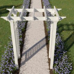 Vita Classic 4.83-ft W x 7.21-ft H Flat White PVC Garden Arbor